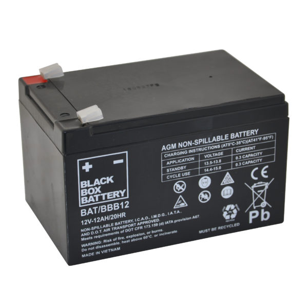 12ah Black Box AGM Battery